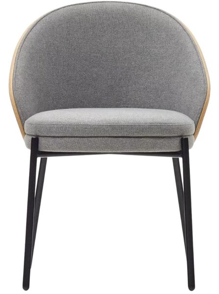 Šedá čalouněná jídelní židle Kave Home Eamy