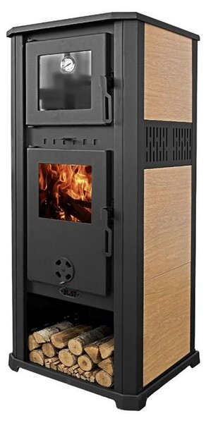 Krbová kamna Blist Roma S ceramic s troubou 8,3 kW - béžová