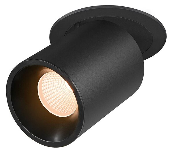 BIG WHITE SLV NUMINOS PROJECTOR L stropní zápustné svítidlo 2700 K, 40d, válcové, černé/černé 1007032
