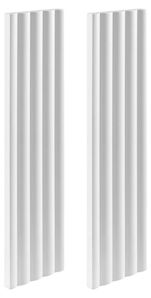 Rodan Zrcadlová Skříňka 40 cm - Šedá - Bílé Boční Panely - Závěsná - Bezúchytková - 1dveřová - BELLO