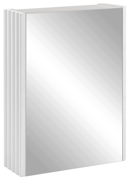 Rodan Zrcadlová Skříňka 40 cm - Šedá - Bílé Boční Panely - Závěsná - Bezúchytková - 1dveřová - BELLO