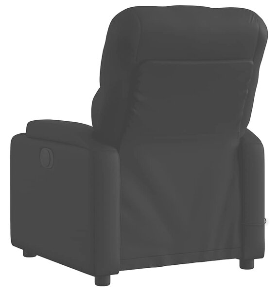 Masážní polohovací křeslo černé, umělá kůže 3205676
