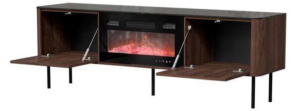 TV stolek Linos I, ořech warmia / černá
