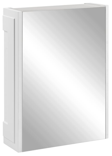 Rodan Zrcadlová Skříňka 40 cm - Šedá - Bílé Boční Panely - Závěsná - Bezúchytková - 1dveřová - CLASSIC