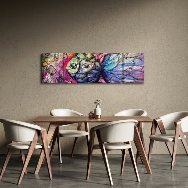 Obraz - Barevná rybička (170x50 cm)