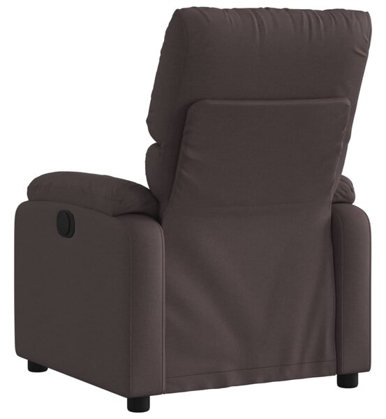 Elektrické polohovací křeslo tmavě hnědé textil 3204805