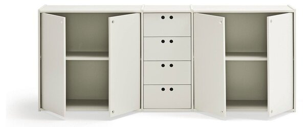 Krémová komoda 197x80x40 cm Wally – Teulat