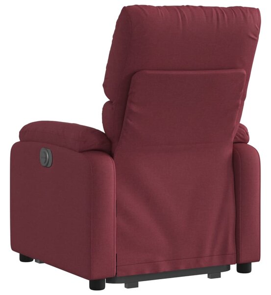 Zvedací polohovací křeslo vínové textil 3204827