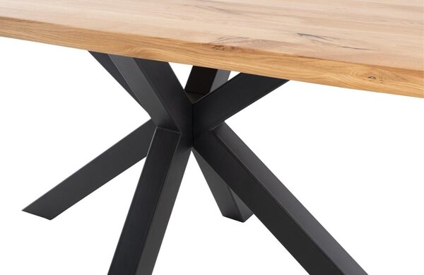 -25 % Dny MOMENTI– Dubový jídelní stůl Somcasa Grace 160 x 90 cm s černou podnoží