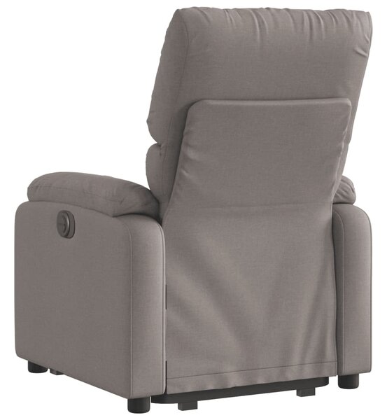 Zvedací polohovací křeslo taupe textil 3204832