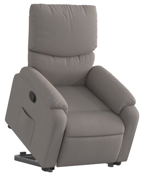 Zvedací polohovací křeslo taupe textil 3204832