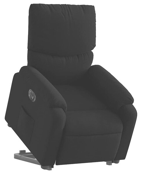 Elektrické zvedací polohovací křeslo černé textil 3204850