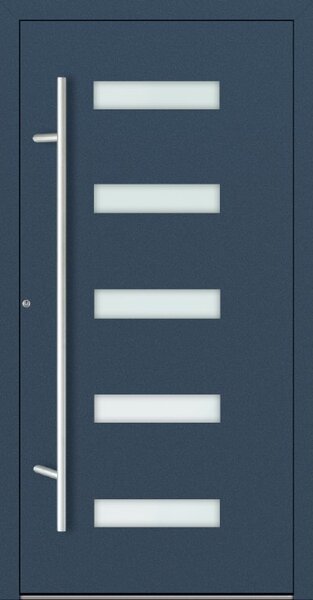 Hliníkové vchodové dveře FM Turen Premium P90 M11 modrá RAL5011