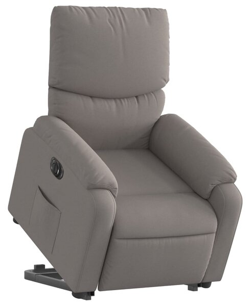 Elektrické zvedací polohovací křeslo taupe textil 3204856