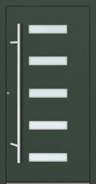 Hliníkové vchodové dveře FM Turen Premium P90 M11 zelená RAL6009