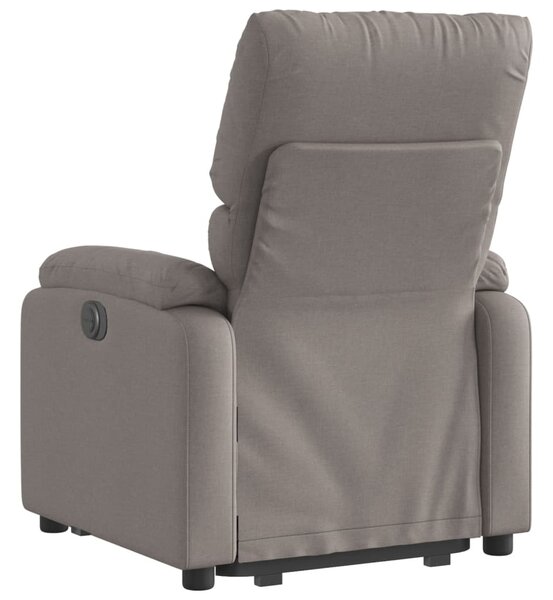 Elektrické zvedací polohovací křeslo taupe textil 3204856