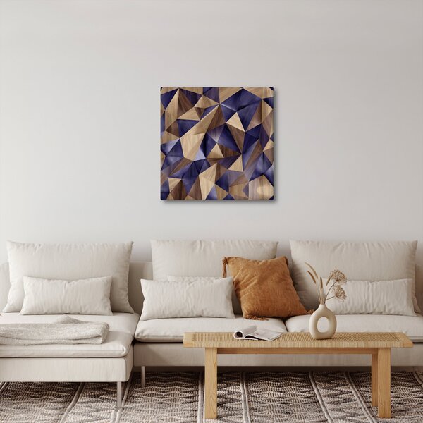 Obraz - 3D dřevěné trojúhelníky (30x30 cm)