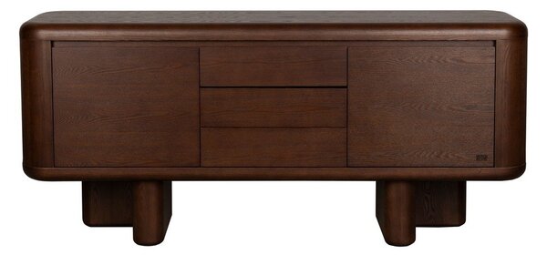 Komoda v dekoru jasanu v tmavě přírodní barvě 160x72x40 cm Herman – Dutchbone