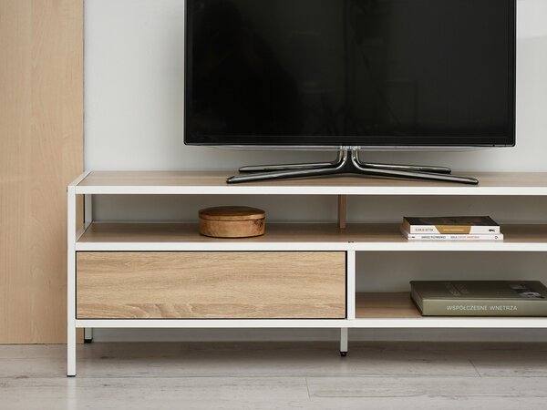 TV stolek/skříňka Soren Rtv 2 (sonoma + bílá)
