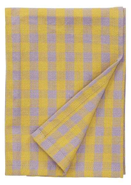 Utěrka Checked Yellow/Lilac