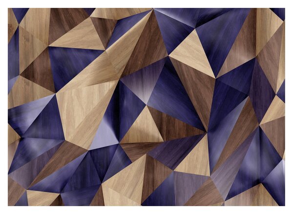 Obraz - 3D dřevěné trojúhelníky (70x50 cm)