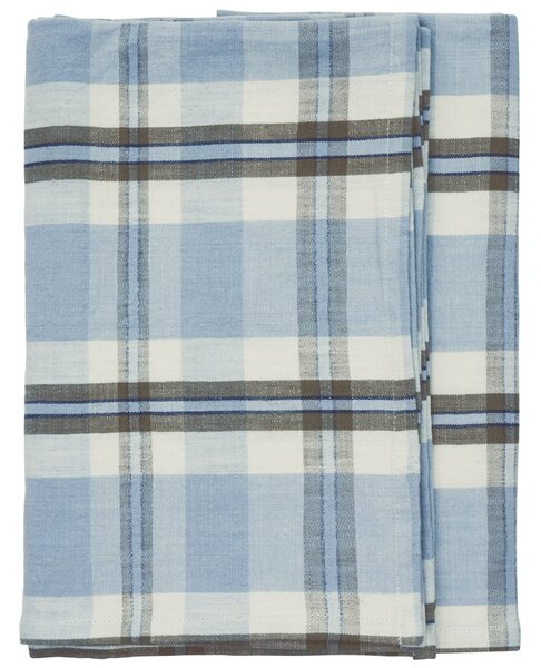 Bavlněný ubrus Checked Light Blue 150 × 150 cm