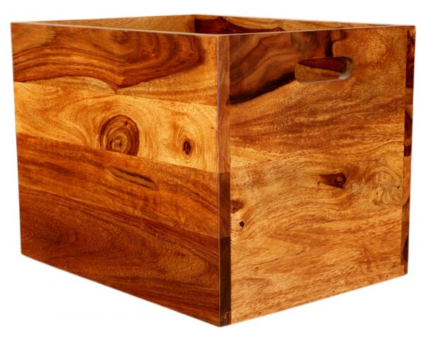 Koš na noviny 40x30x30 Gani z indického masivu palisandr