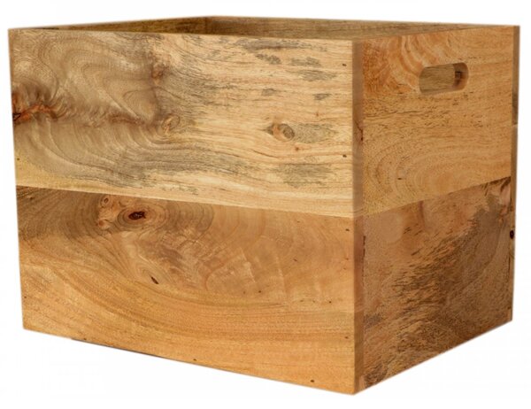 Koš na noviny 40x30x30 Gita z masivu mango