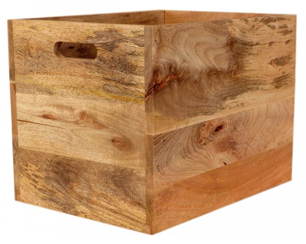 Koš na noviny 40x30x30 Gita z masivu mango