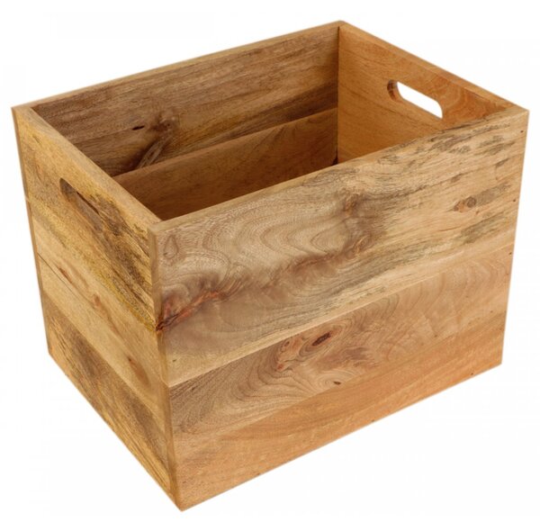 Koš na noviny 40x30x30 Gita z masivu mango