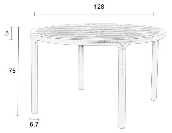 Kulatý jídelní stůl v dekoru jasanu ø 128 cm Storm – Zuiver