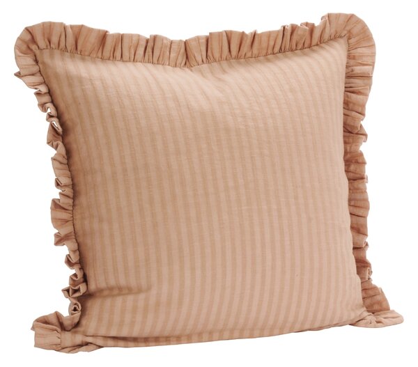 Povlak na polštář Ruffled Peach Pink 50 × 50 cm