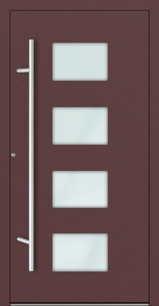 Hliníkové vchodové dveře FM Turen Premium P90 M211 červenohnědá RAL3099