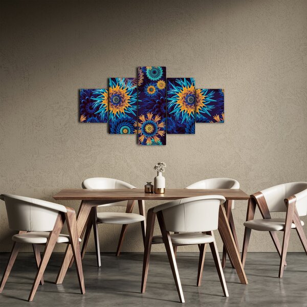 Obraz - 3D květy (125x70 cm)