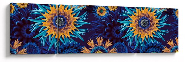 Obraz - 3D květy (170x50 cm)