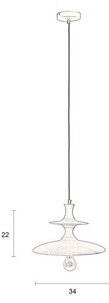 Závěsné svítidlo z mangového dřeva v tmavě přírodní barvě ø 34 cm Cath – Dutchbone