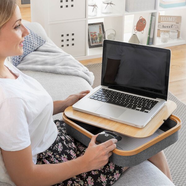 Přenosný stolek na notebook s odkládací přihrádkou