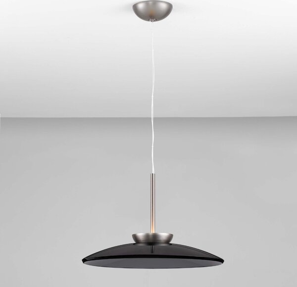 Kouřově šedé skleněné závěsné LED světlo Nova Luce Esti 50 cm