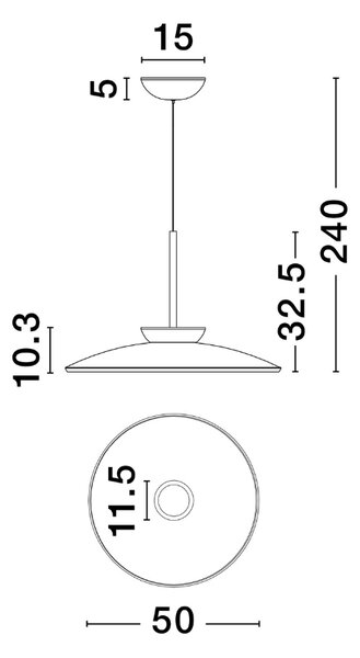 Kouřově šedé skleněné závěsné LED světlo Nova Luce Esti 50 cm
