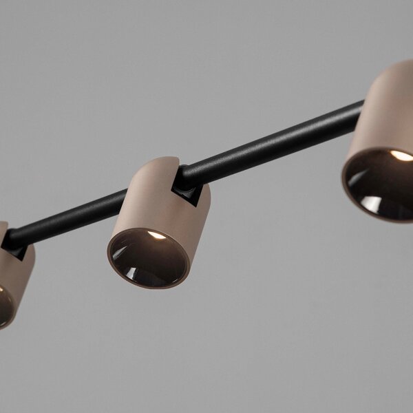 Černo-měděné kovové závěsné LED světlo Nova Luce Sirmos 150 cm