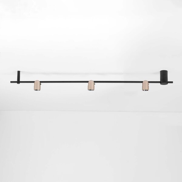 Černo-měděné kovové stropní LED světlo Nova Luce Sirmos 150 cm