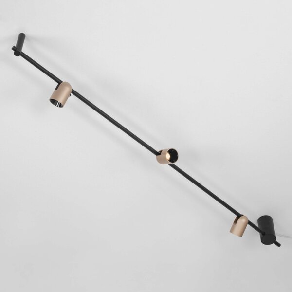 Černo-měděné kovové stropní LED světlo Nova Luce Sirmos 150 cm