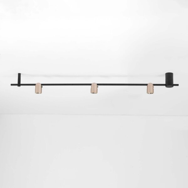 Černo-měděné kovové stropní LED světlo Nova Luce Sirmos 150 cm