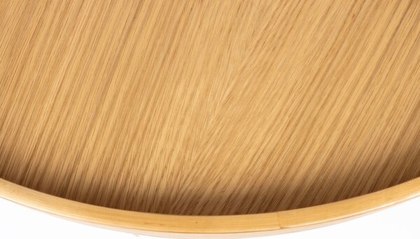 White Label Dubový konferenční stolek WLL YURI 70 cm