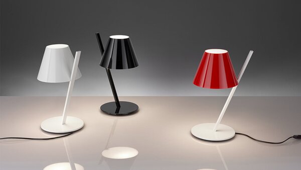 Stolní lampa Artemide, Černá, Obývací pokoj, Hliník