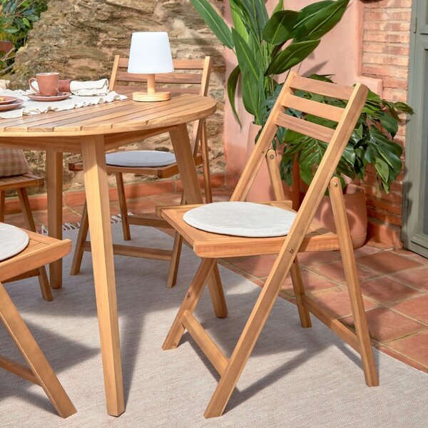 Béžový látkový podsedák Kave Home Silke 35 cm