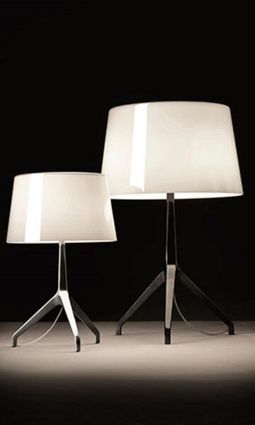 Stolní lampa Foscarini, stmívatelné, Bílá, Obývací pokoj, Hliník