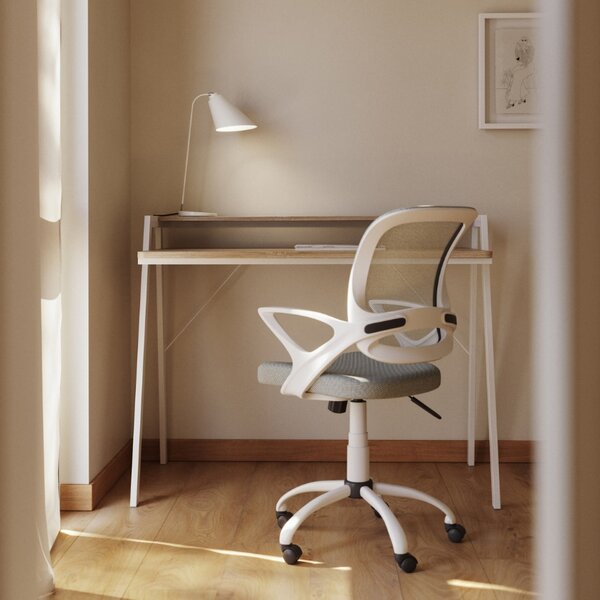 Bílá kovová stolní lampa Kave Home Tipir