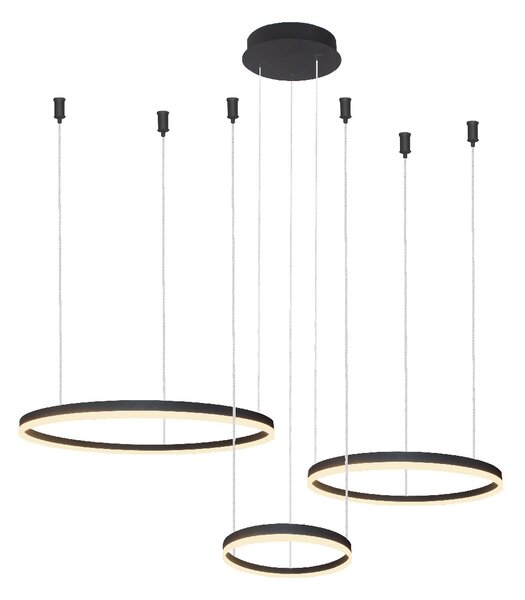HALO závěsné svítidlo LED 120W 6240lm 3000-6000K IP20, černé + ovladač