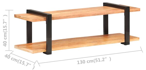 TV stolek 130 x 40 x 40 cm masivní akáciové dřevo 320496